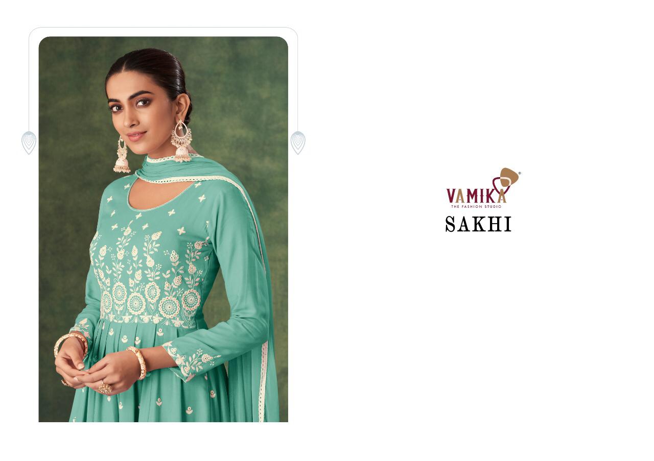 VAMIKA SAKHI 1201 RAYON KURTI WITH BOTTOM AND DUPATTA Anant Tex Exports Private Limited
