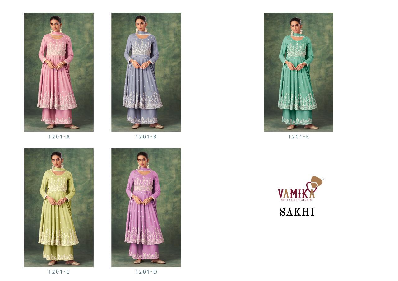 VAMIKA SAKHI 1201 RAYON KURTI WITH BOTTOM AND DUPATTA Anant Tex Exports Private Limited