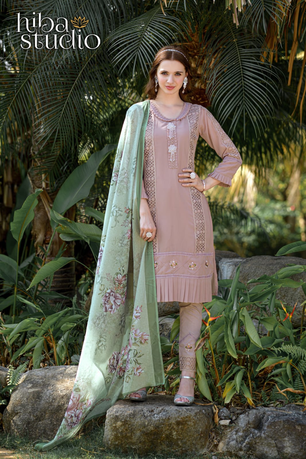 LPC 50 BY HIBA STUDIO EXCLUSIVE DESIGNER FAUX GEORGETTE READYMADE PAKISTANI SUITS Anant Tex Exports Private Limited