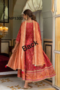Printed Anarkali With Pant And Chanderi Dupatta-NP1300 Anant Tex Exports Private Limited