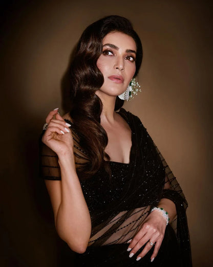 Georgette With Heavy Sequence Embroidery Work Saree Anant Tex Exports Private Limited
