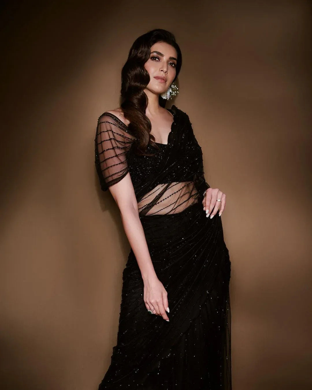 Georgette With Heavy Sequence Embroidery Work Saree Anant Tex Exports Private Limited