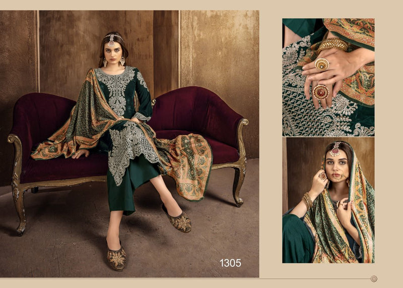 NAZNEEN GUL FAIZ 1305 SERIES VELVET WITH HEAVY EMBROIDERY SUITS Anant Tex Exports Private Limited