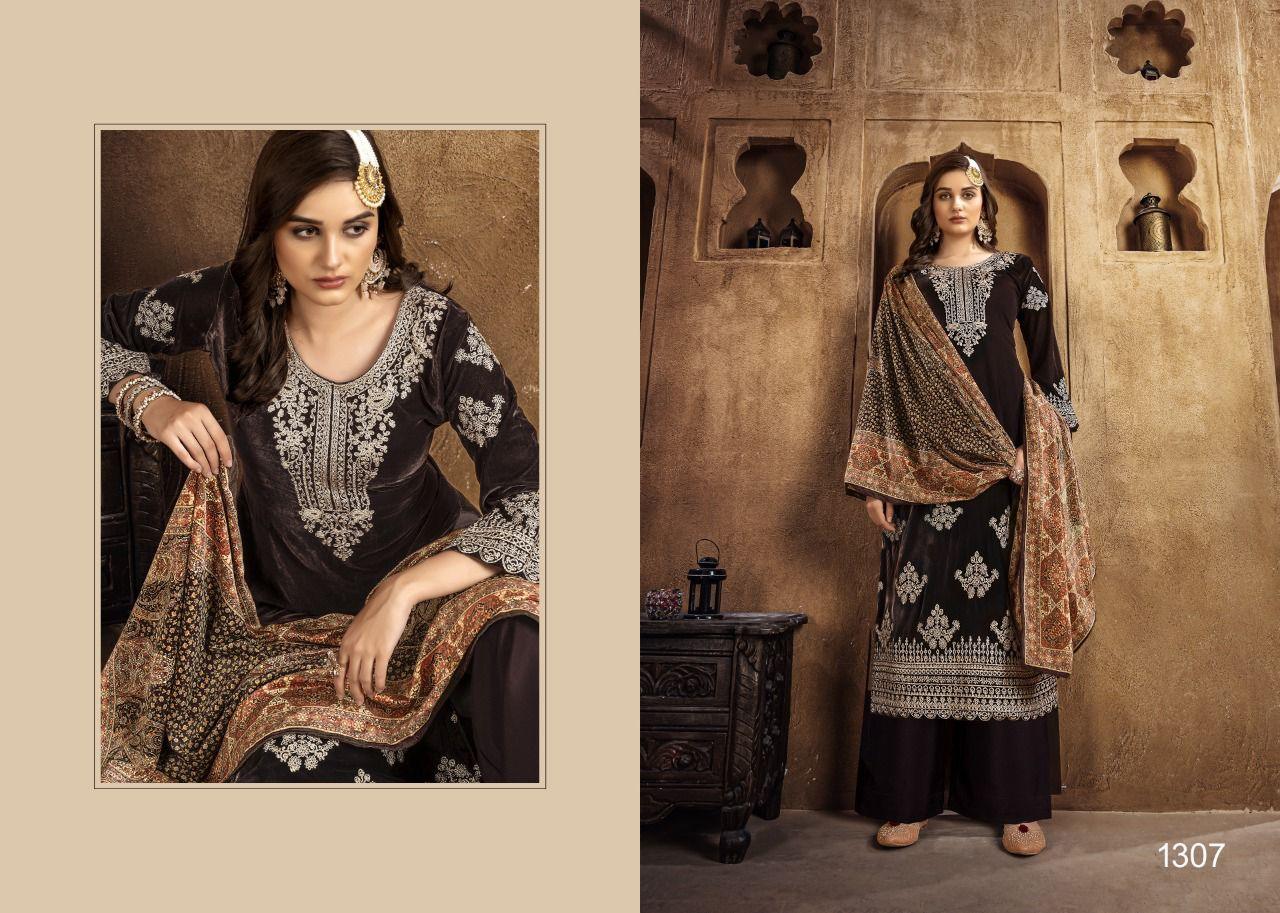 NAZNEEN GUL FAIZ 1305 SERIES VELVET WITH HEAVY EMBROIDERY SUITS Anant Tex Exports Private Limited