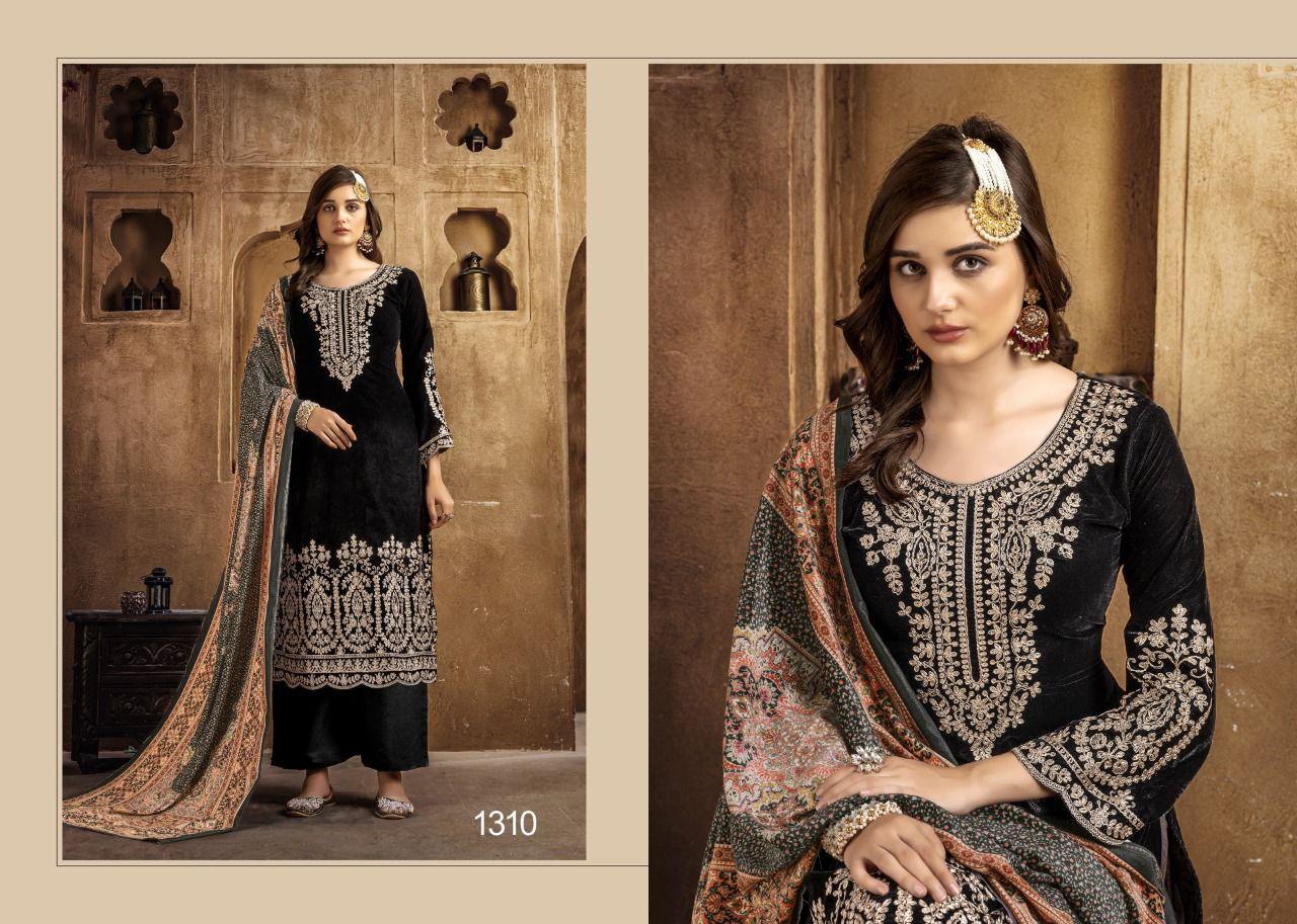 NAZNEEN GUL FAIZ 1305 SERIES VELVET WITH HEAVY EMBROIDERY SUITS Anant Tex Exports Private Limited