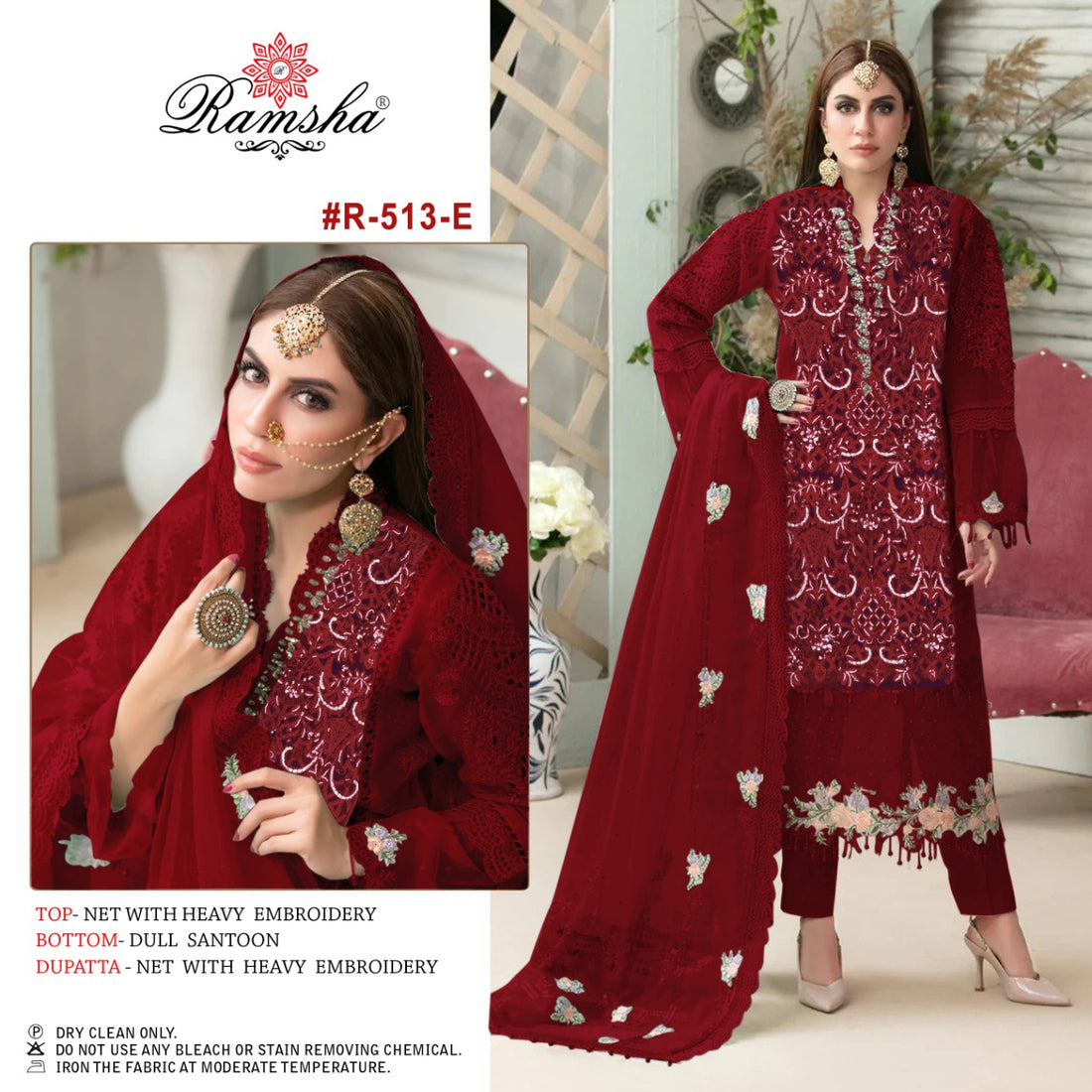 Ramsha R-513 Nx Net With Embroidery Suit Anant Tex Exports Private Limited