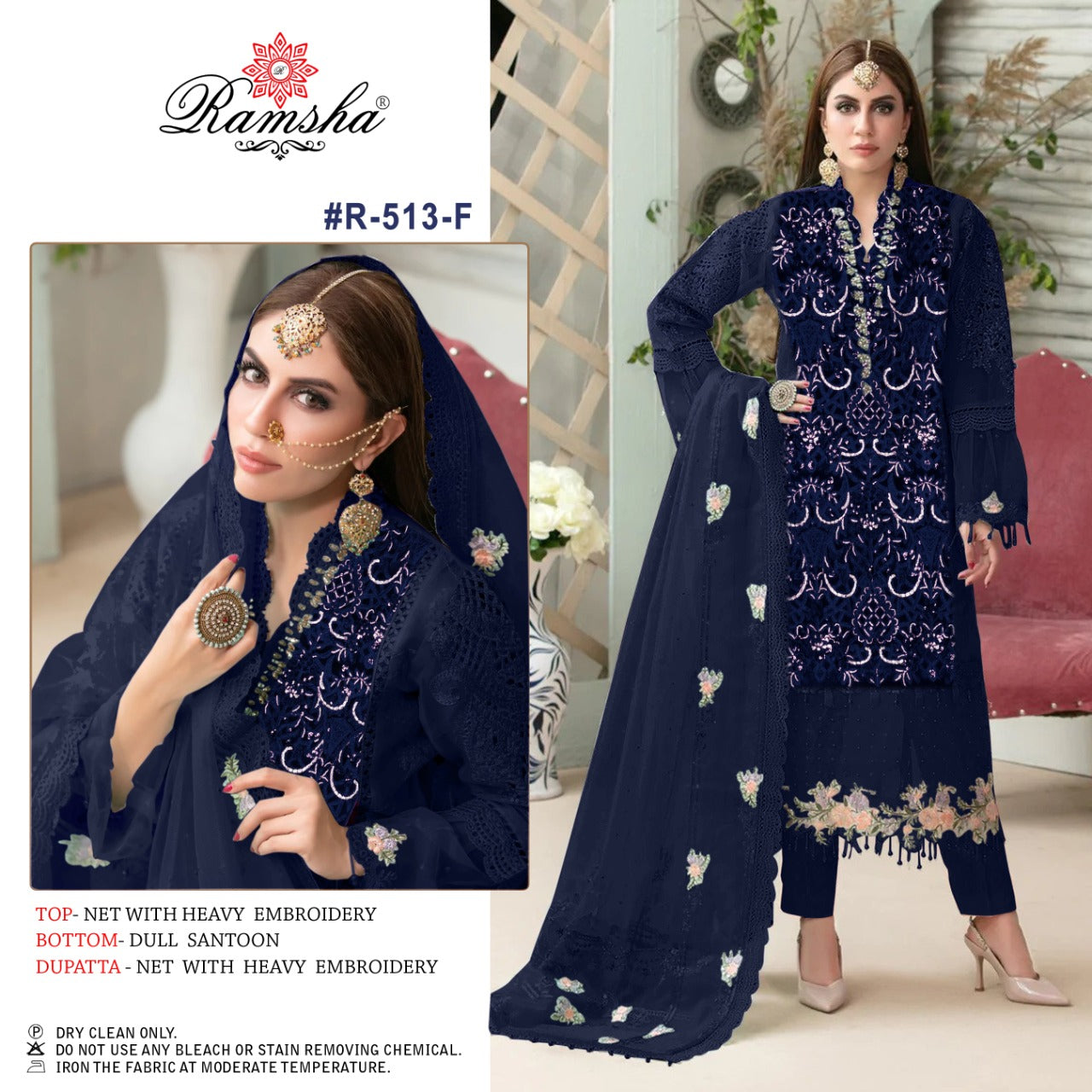Ramsha R-513 Nx Net With Embroidery Suit Anant Tex Exports Private Limited