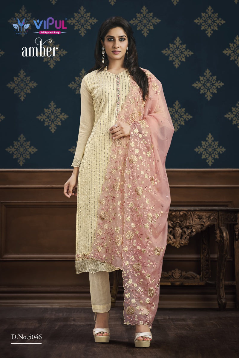 Vipul Amber Chinnon With Embroidery Suits Anant Tex Exports Private Limited