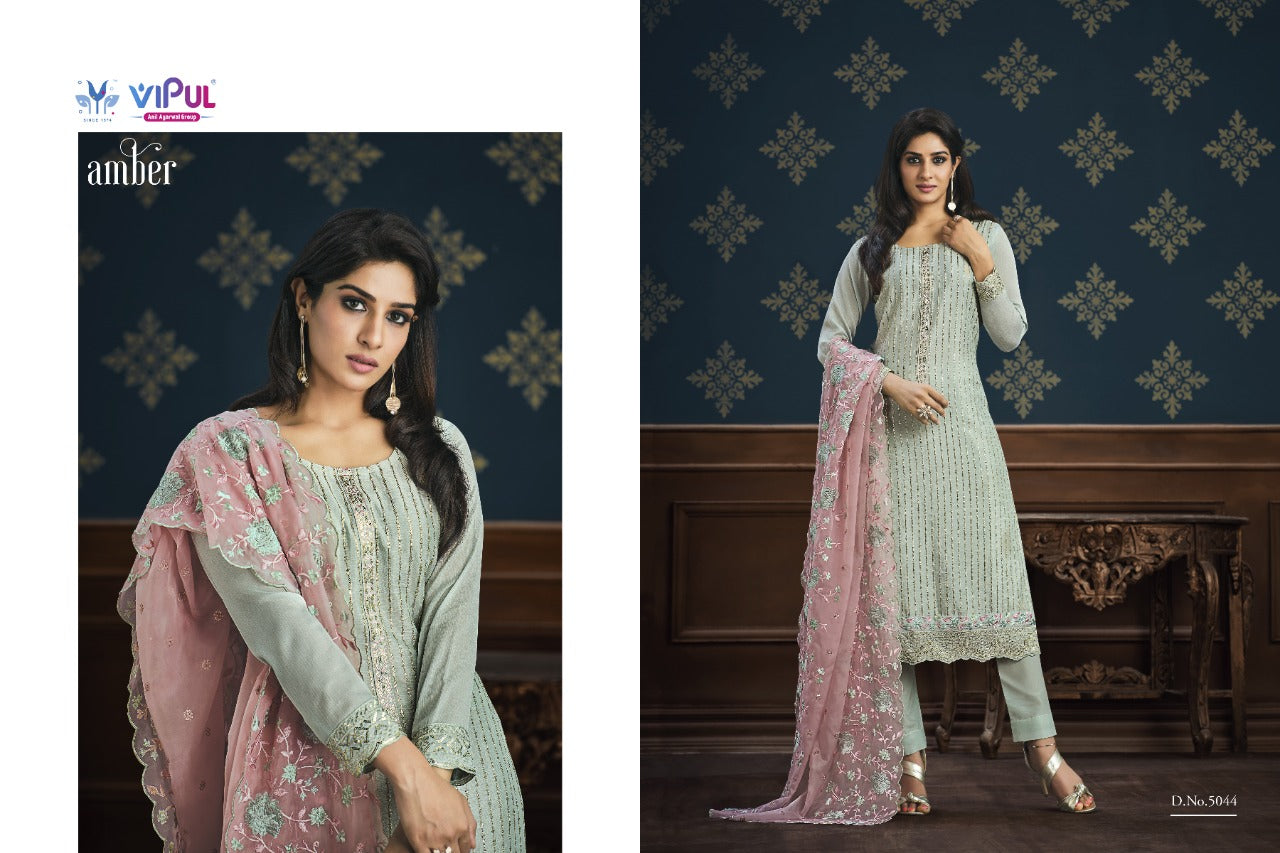 Vipul Amber Chinnon With Embroidery Suits Anant Tex Exports Private Limited