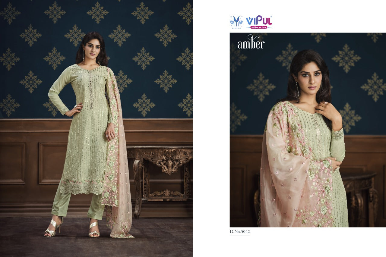 Vipul Amber Chinnon With Embroidery Suits Anant Tex Exports Private Limited