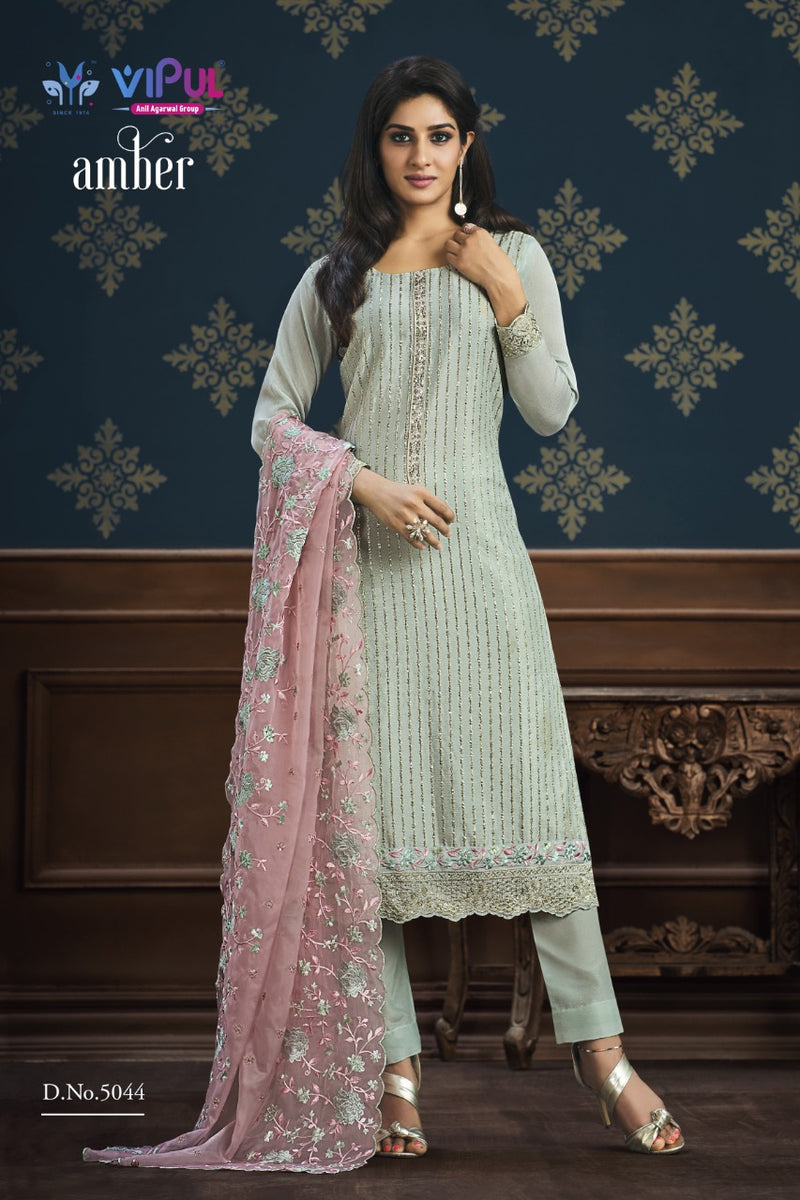 Vipul Amber Chinnon With Embroidery Suits Anant Tex Exports Private Limited