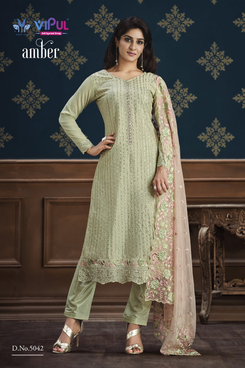 Vipul Amber Chinnon With Embroidery Suits Anant Tex Exports Private Limited