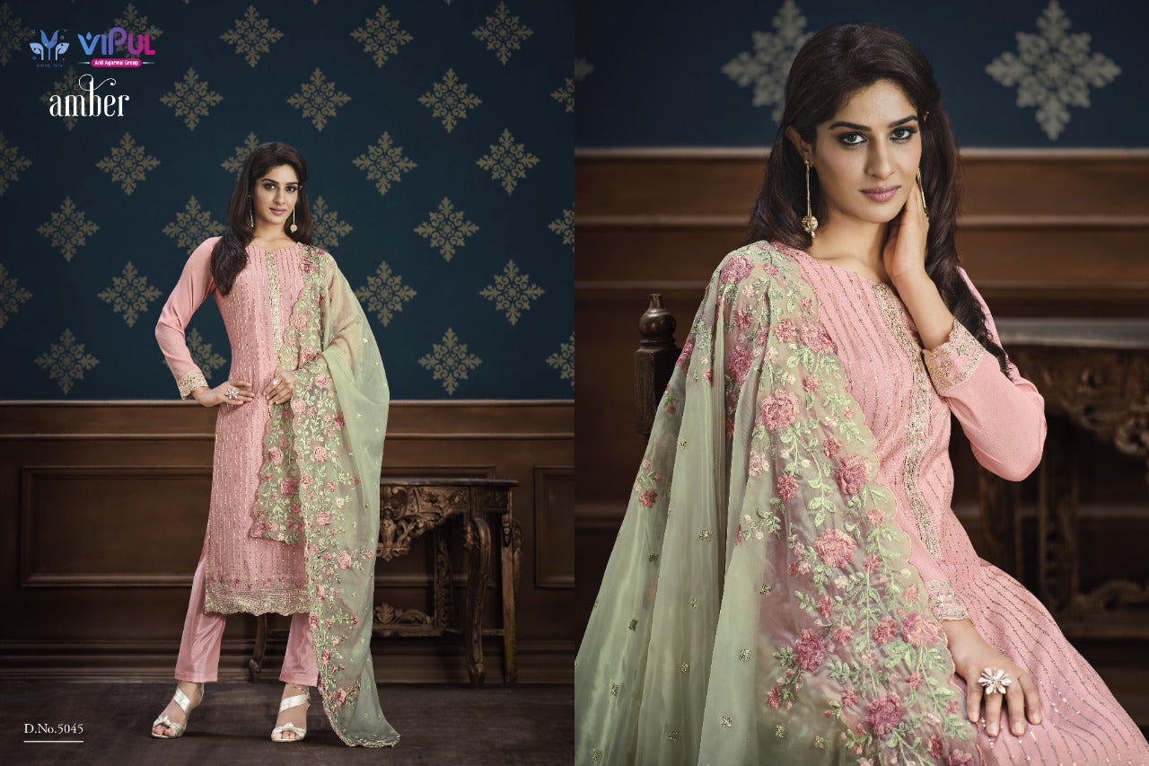 Vipul Amber Chinnon With Embroidery Suits Anant Tex Exports Private Limited