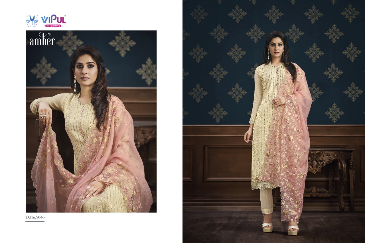 Vipul Amber Chinnon With Embroidery Suits Anant Tex Exports Private Limited