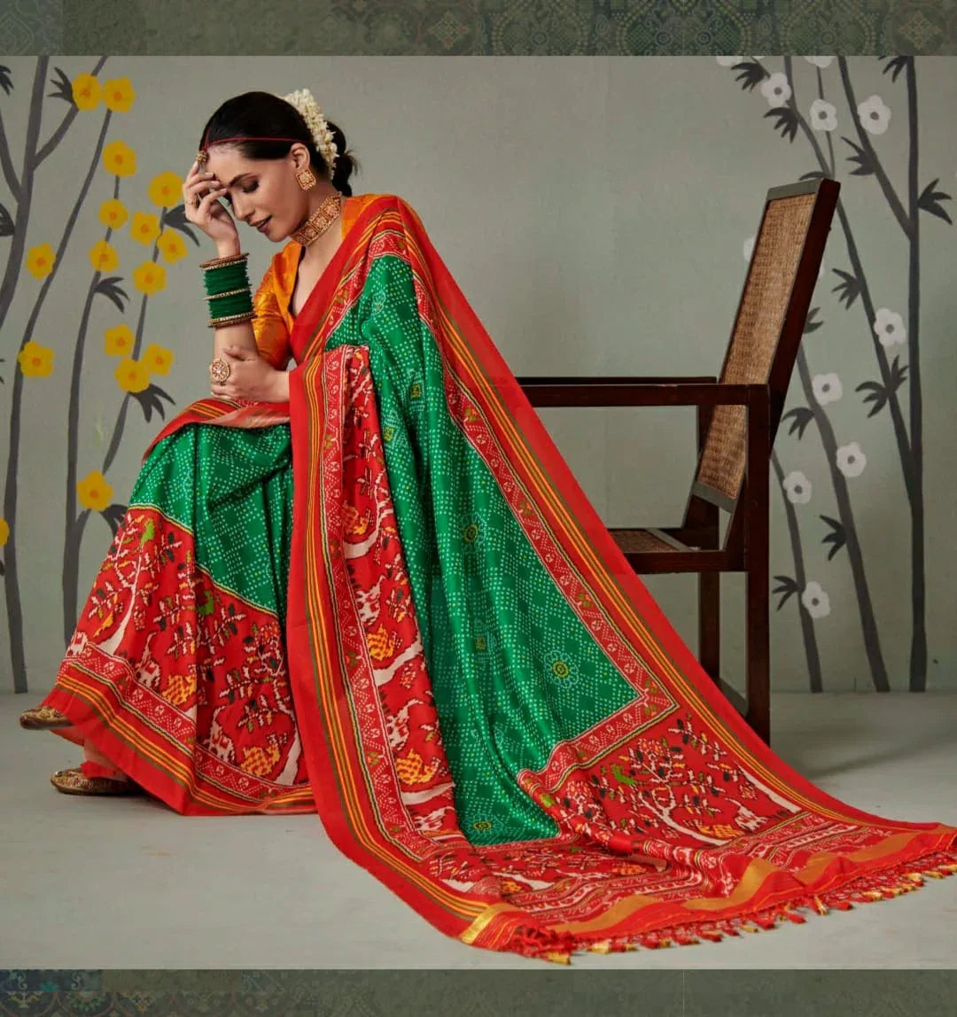 Kimora Patan Patola Soft Tussar Silk Saree Anant Tex Exports Private Limited