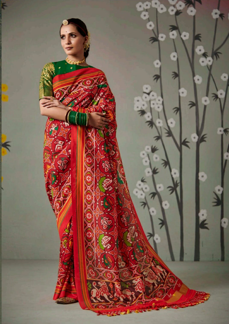 Kimora Patan Patola Soft Tussar Silk Saree Anant Tex Exports Private Limited