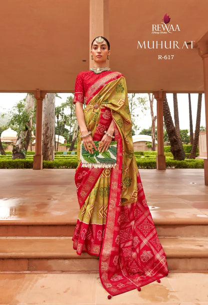 Rewaa Muhurat Pure Silk Designer Patola Saree Anant Tex Exports Private Limited
