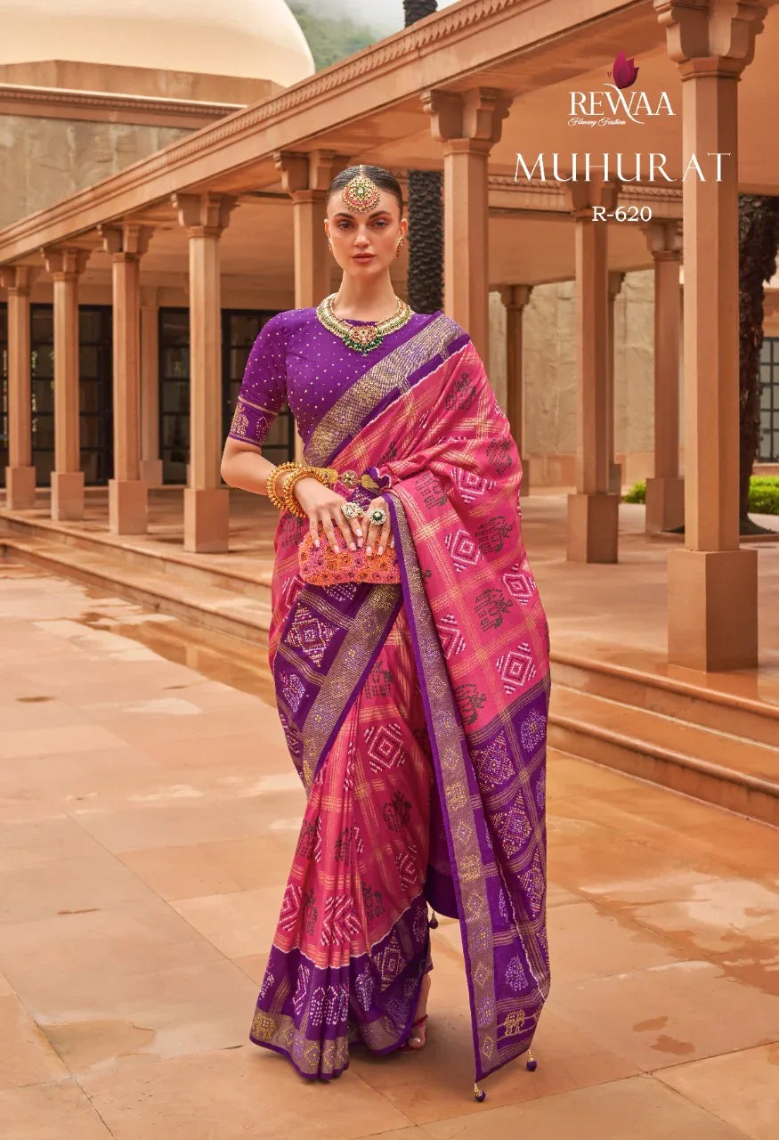Rewaa Muhurat Pure Silk Designer Patola Saree Anant Tex Exports Private Limited