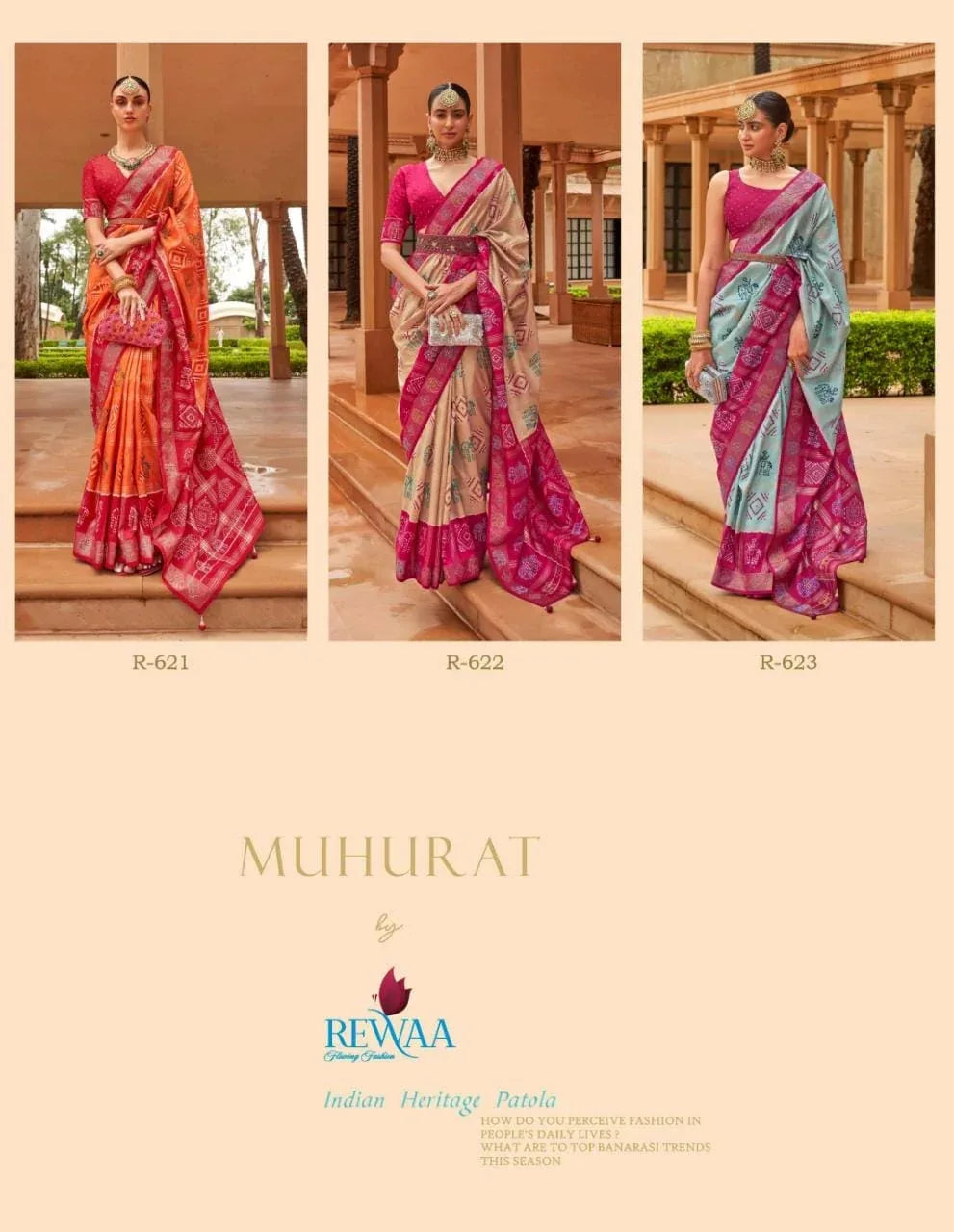 Rewaa Muhurat Pure Silk Designer Patola Saree Anant Tex Exports Private Limited