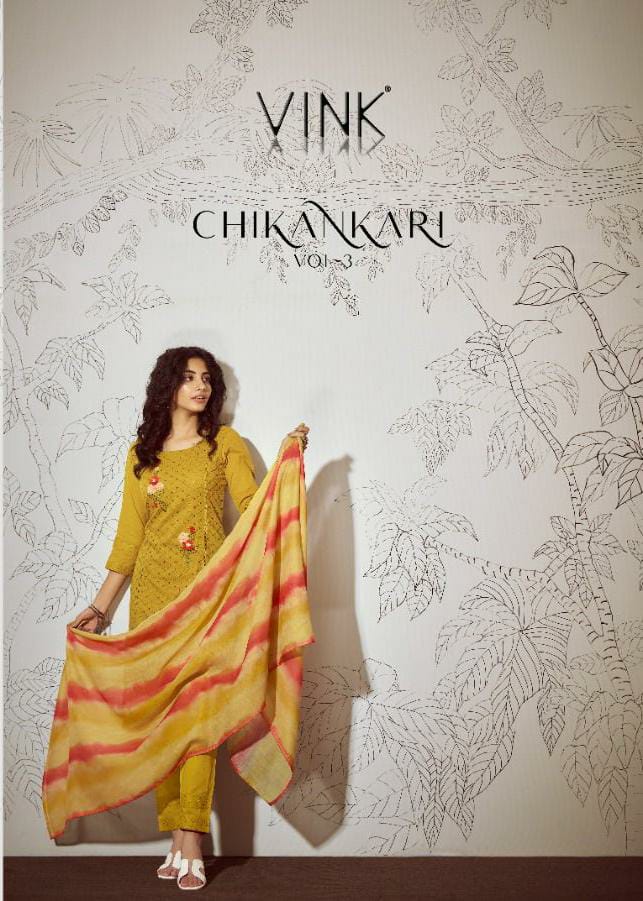 Vink Chikankari Vol-3 Pure Cotton Ready Made Suits Anant Tex Exports Private Limited