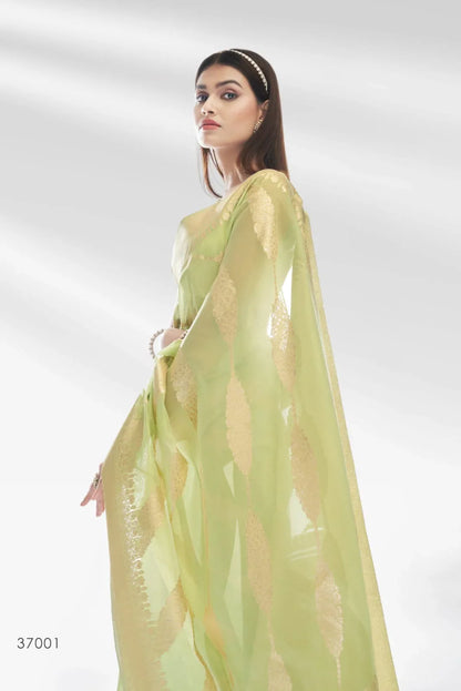RajPath Abudhai Pure Organza with an amazing Shiny Banarasi Zari Saree Anant Tex Exports Private Limited