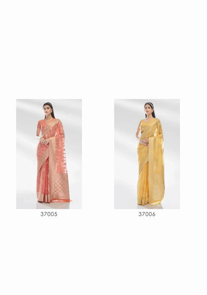 RajPath Abudhai Pure Organza with an amazing Shiny Banarasi Zari Saree Anant Tex Exports Private Limited