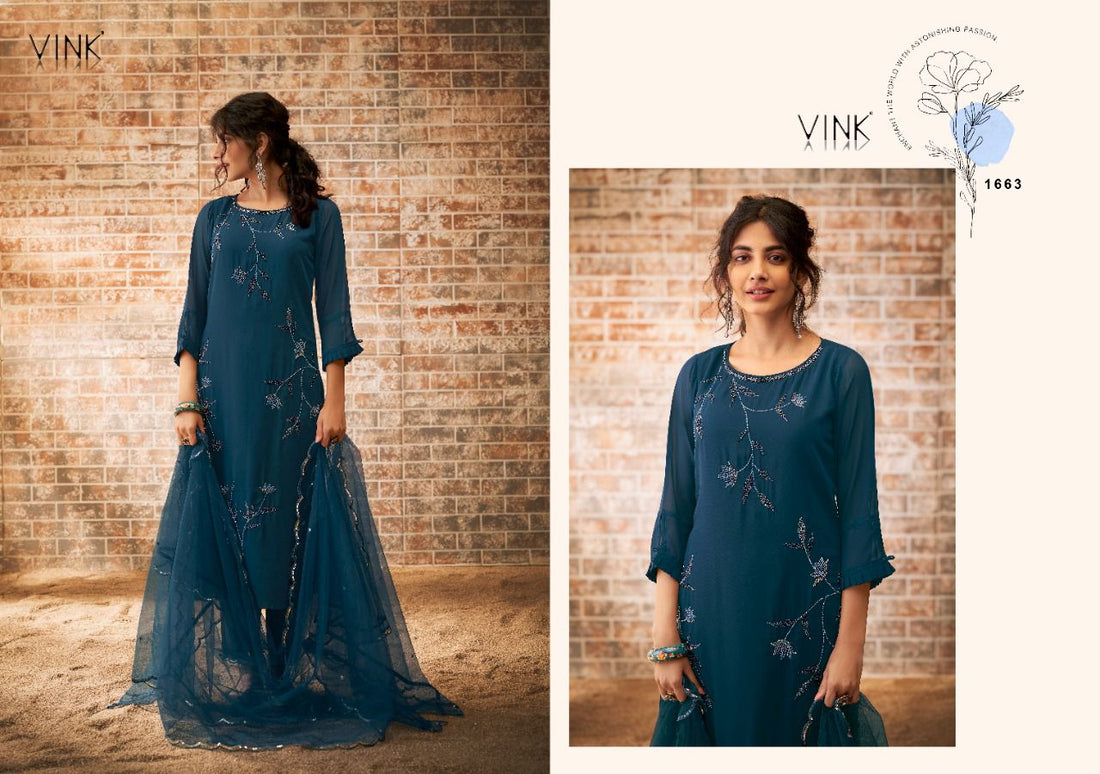 Vink Zia By Vista Lifestyle Designer Work Readymade Suit Collection Anant Tex Exports Private Limited