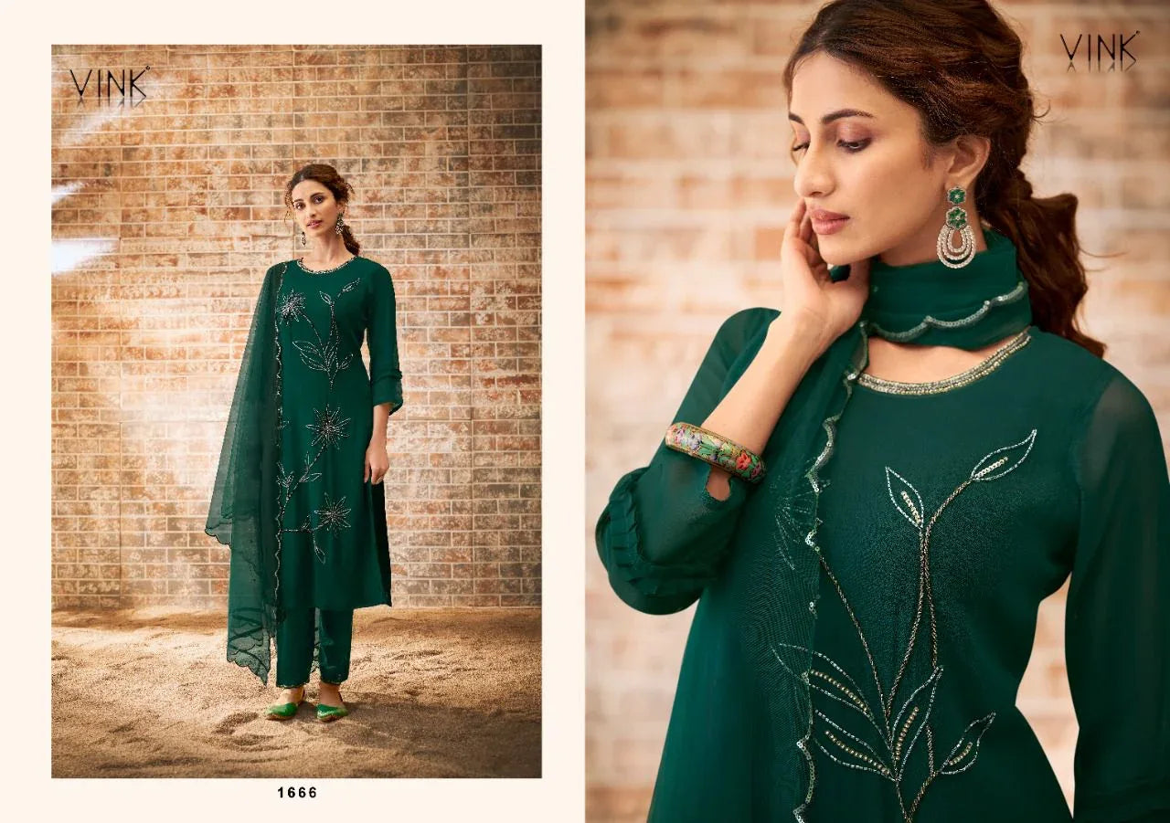 Vink Zia By Vista Lifestyle Designer Work Readymade Suit Collection Anant Tex Exports Private Limited