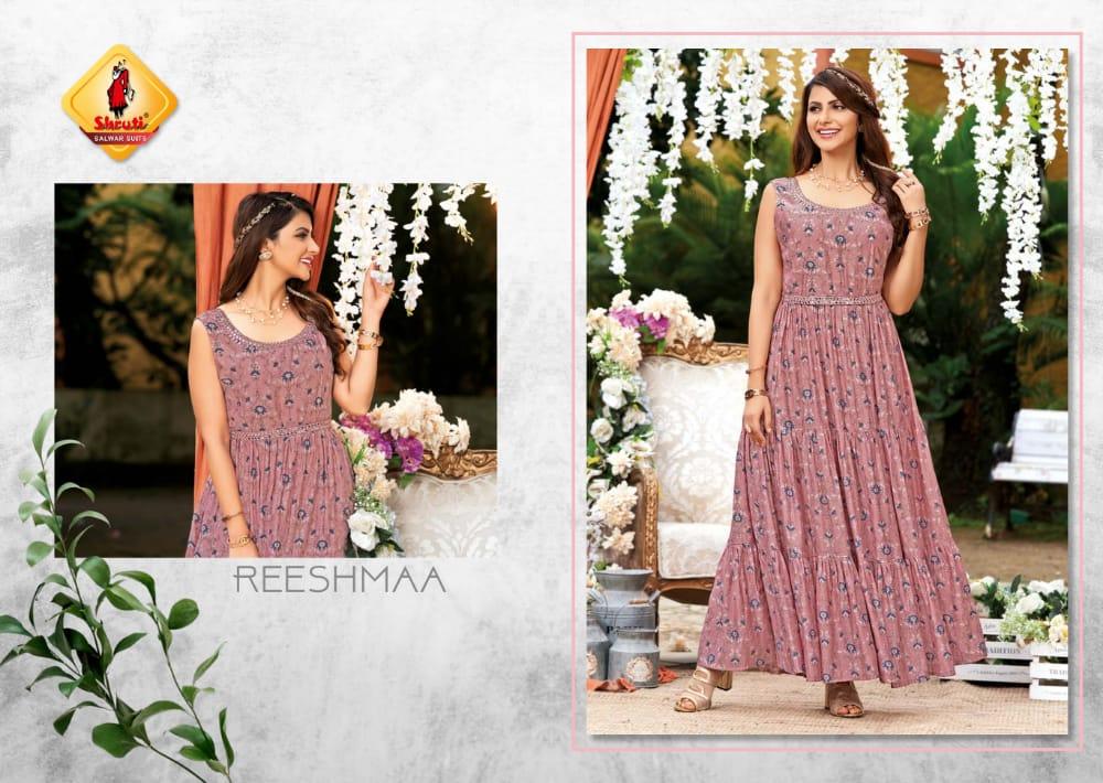 Spark Trendy Elegance Printed Full Flared long Kurtis Anant Tex Exports Private Limited