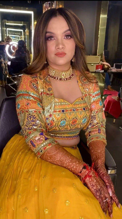 FOX GEORGETTE WITH EMBROIDERY SEQUENCE WORK LEHENGA Anant Tex Exports Private Limited