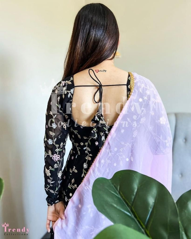 FOX GEORGETTE WITH SEQUENCE EMBROIDERY WORK GOWN Anant Tex Exports Private Limited