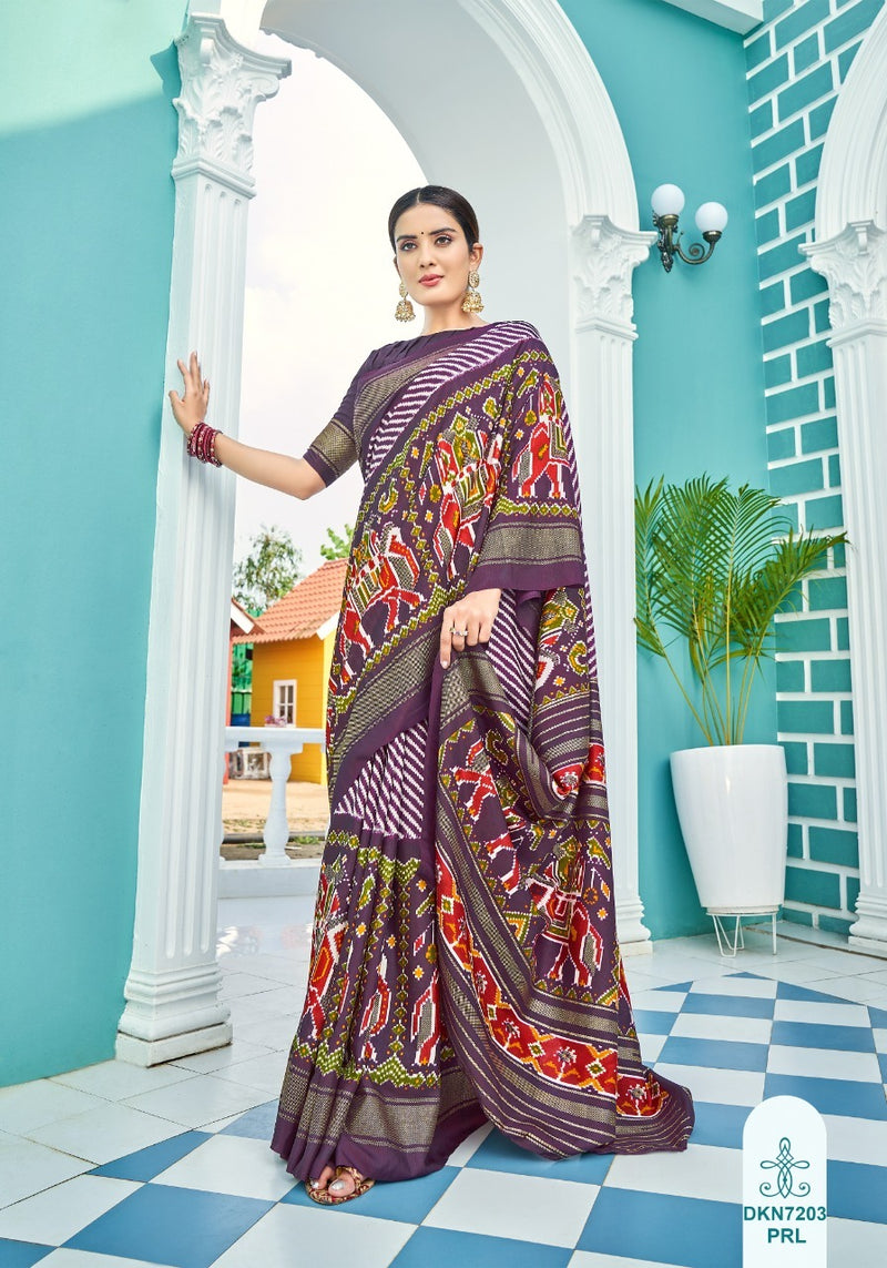 DAKSHKANYA DOLA SILK PATOLA WITH FOIL PRINTED SAREE Anant Tex Exports Private Limited