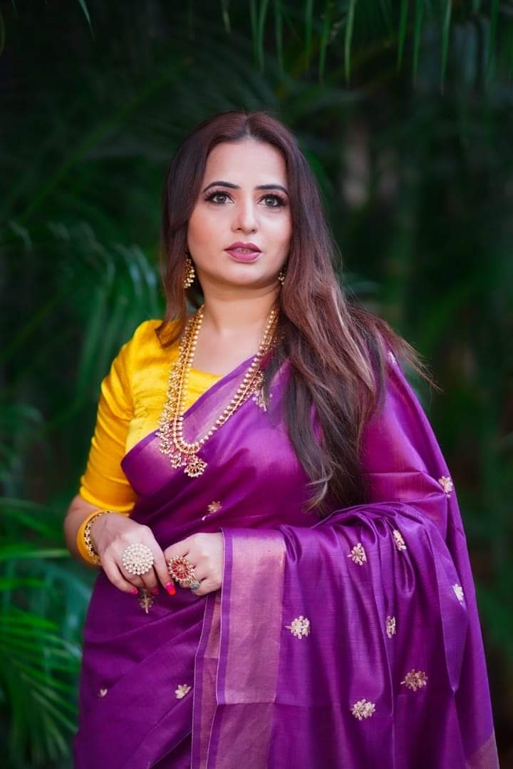 Pure Tussar Embroidery Silk Saree Anant Tex Exports Private Limited