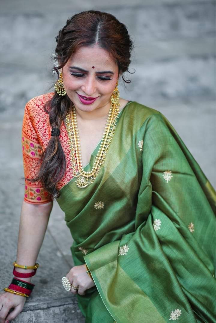 Pure Tussar Embroidery Silk Saree Anant Tex Exports Private Limited