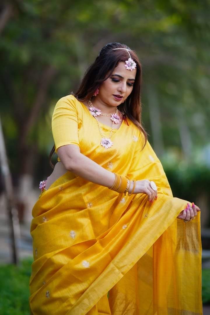 Pure Tussar Embroidery Silk Saree Anant Tex Exports Private Limited