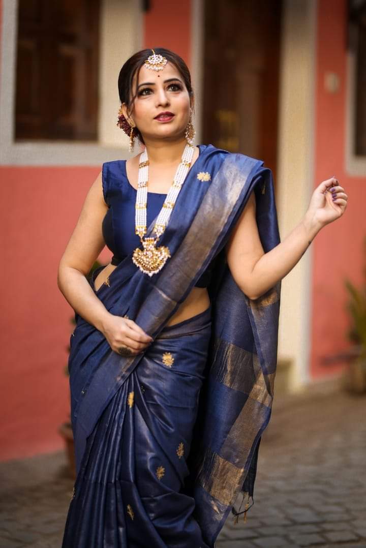 Pure Tussar Embroidery Silk Saree Anant Tex Exports Private Limited