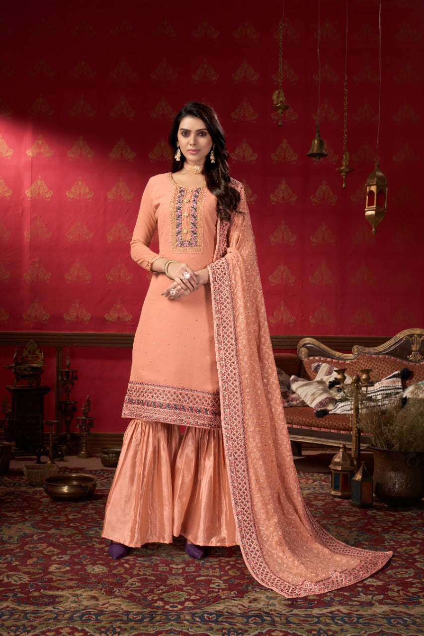 ZEEYA-ERINA D.NO 1401 To1403 FAUX GEORGETTE SUIT Anant Tex Exports Private Limited