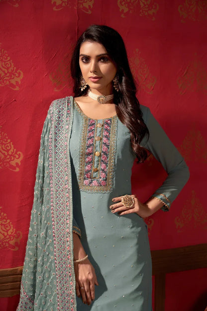 ZEEYA-ERINA D.NO 1401 To1403 FAUX GEORGETTE SUIT Anant Tex Exports Private Limited