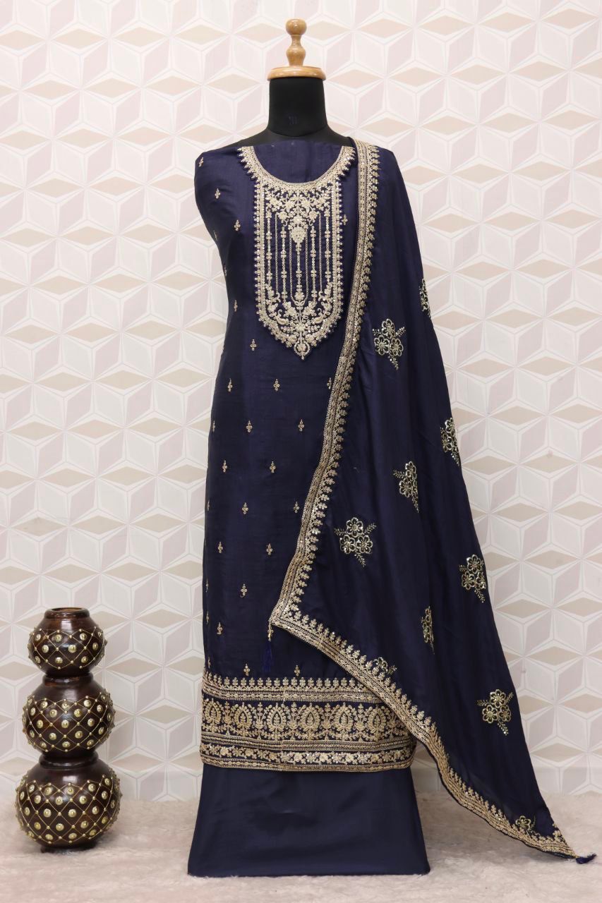 ANAMIKA GOPI VOL-1 HEAVY DOLA SILK EMBROIDERY SEQUENCE SUIT Anant Tex Exports Private Limited