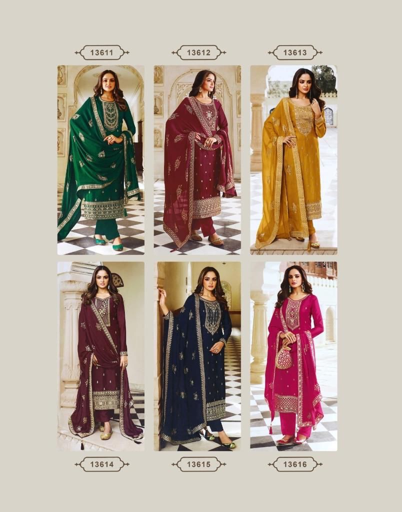 ANAMIKA GOPI VOL-1 HEAVY DOLA SILK EMBROIDERY SEQUENCE SUIT Anant Tex Exports Private Limited