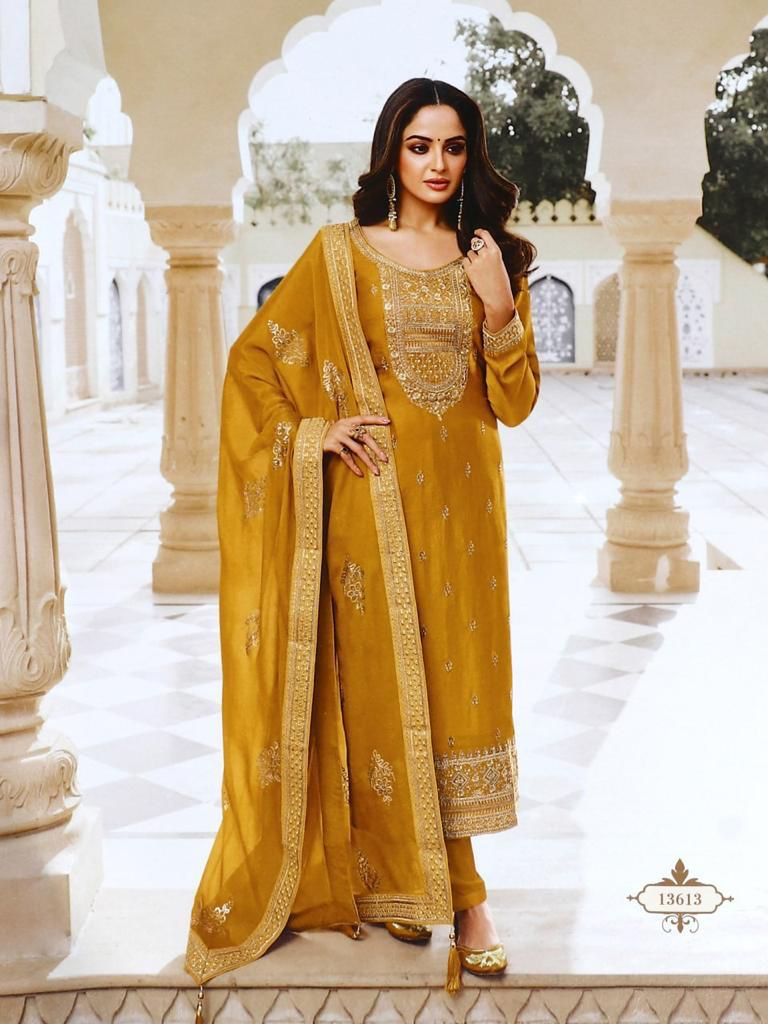 ANAMIKA GOPI VOL-1 HEAVY DOLA SILK EMBROIDERY SEQUENCE SUIT Anant Tex Exports Private Limited