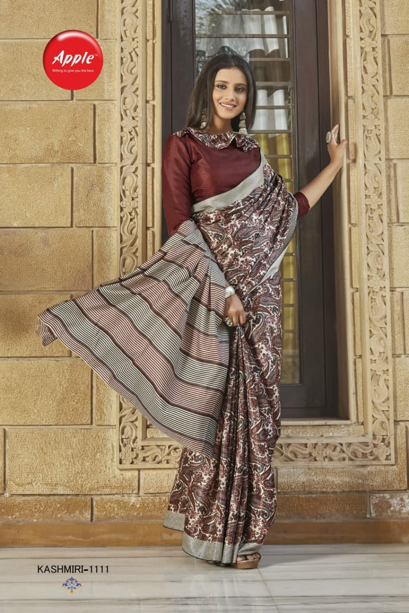 KASHMIRI VOL-11 PASHMINA SILK SAREE Anant Tex Exports Private Limited