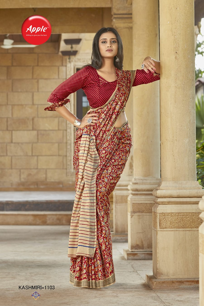 KASHMIRI VOL-11 PASHMINA SILK SAREE Anant Tex Exports Private Limited