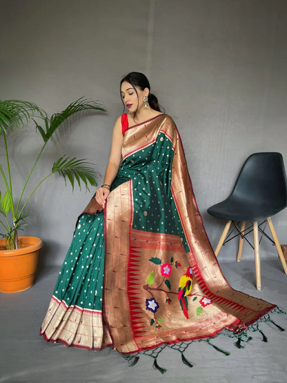 POLKA PAITHANI PURE PAITHANI SILK SAREE Anant Tex Exports Private Limited