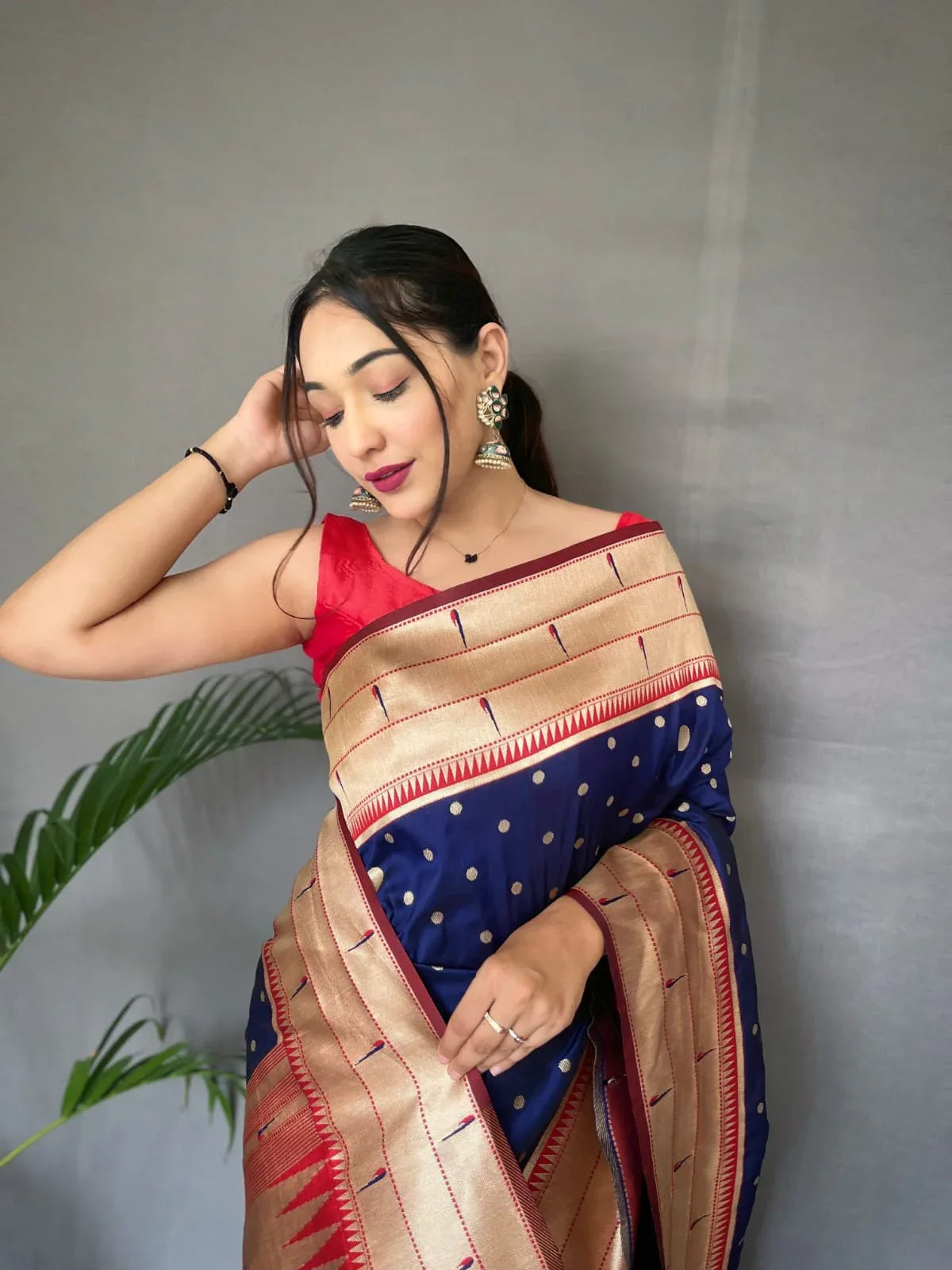 POLKA PAITHANI PURE PAITHANI SILK SAREE Anant Tex Exports Private Limited