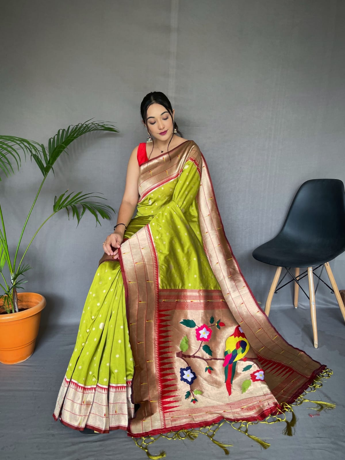 POLKA PAITHANI PURE PAITHANI SILK SAREE Anant Tex Exports Private Limited