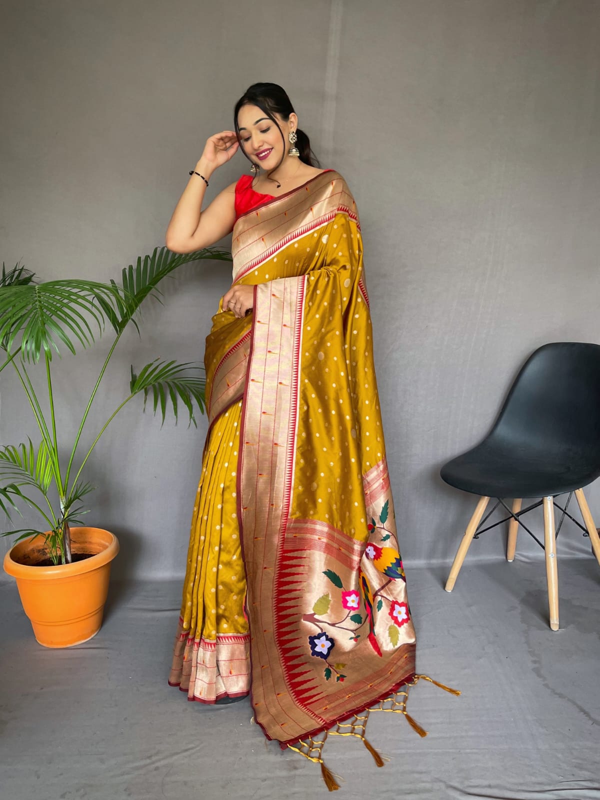 POLKA PAITHANI PURE PAITHANI SILK SAREE Anant Tex Exports Private Limited