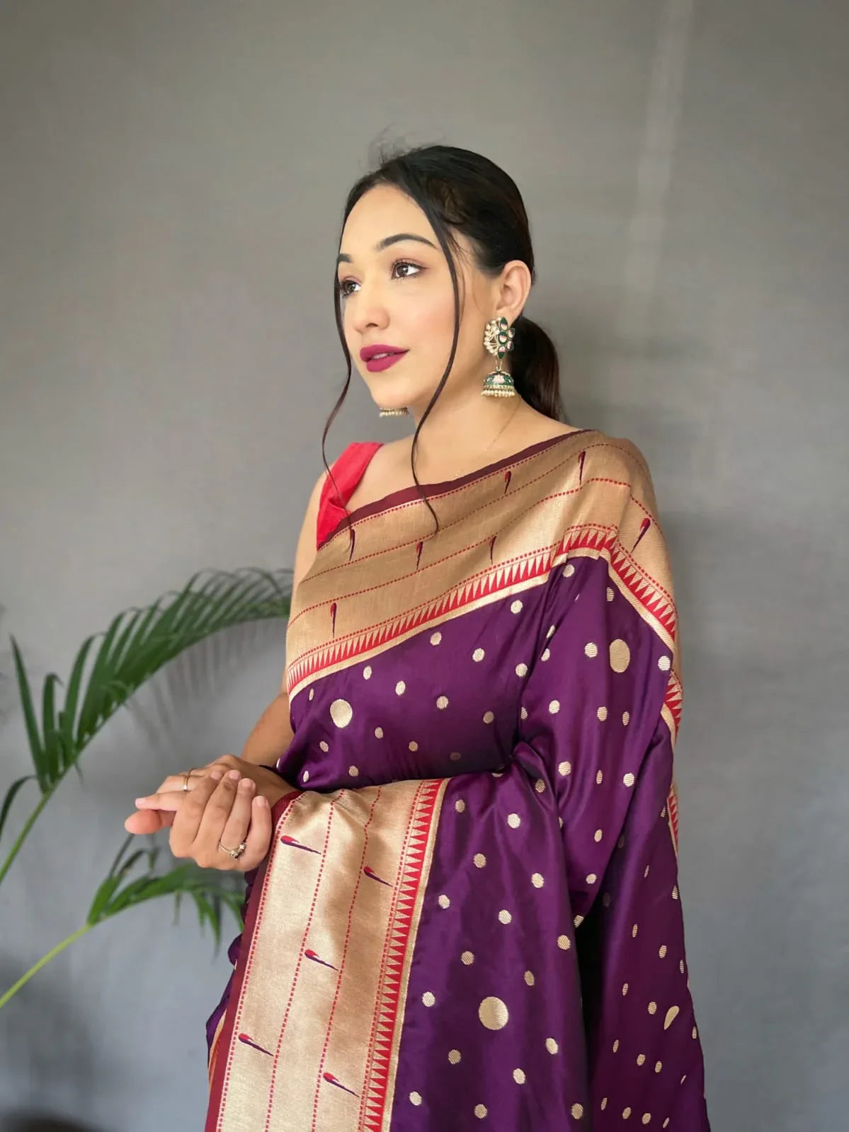POLKA PAITHANI PURE PAITHANI SILK SAREE Anant Tex Exports Private Limited