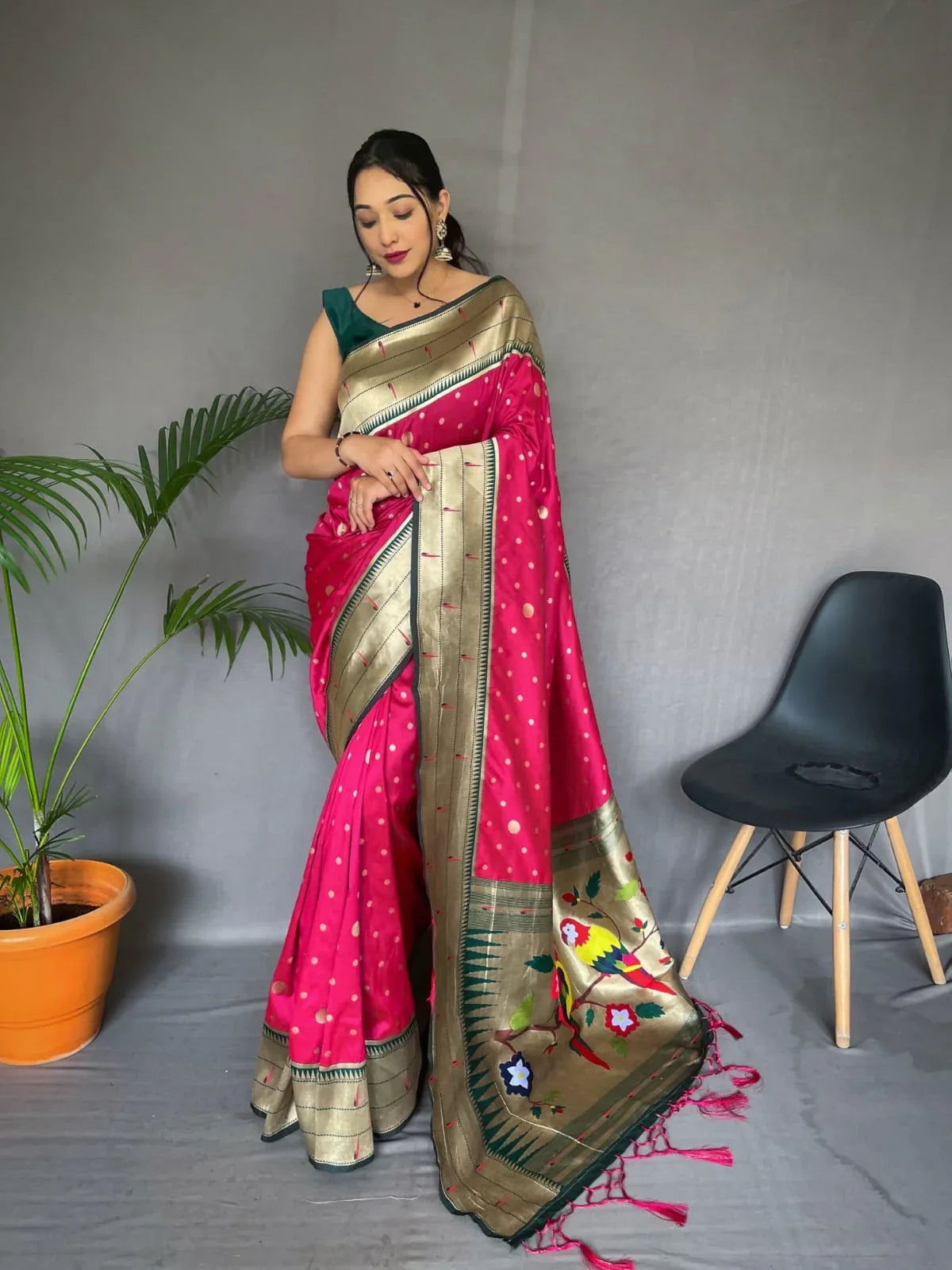 POLKA PAITHANI PURE PAITHANI SILK SAREE Anant Tex Exports Private Limited