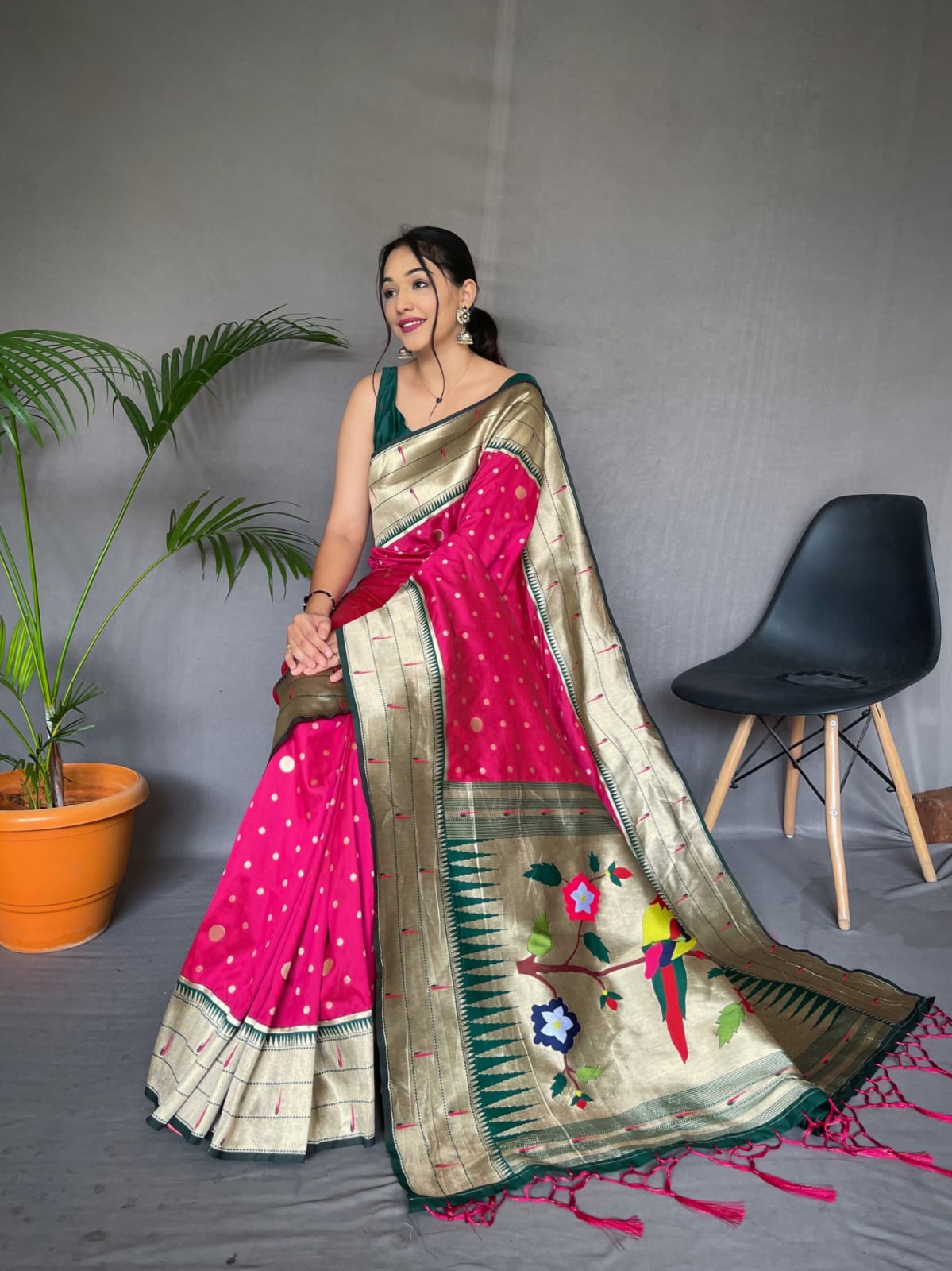 POLKA PAITHANI PURE PAITHANI SILK SAREE Anant Tex Exports Private Limited